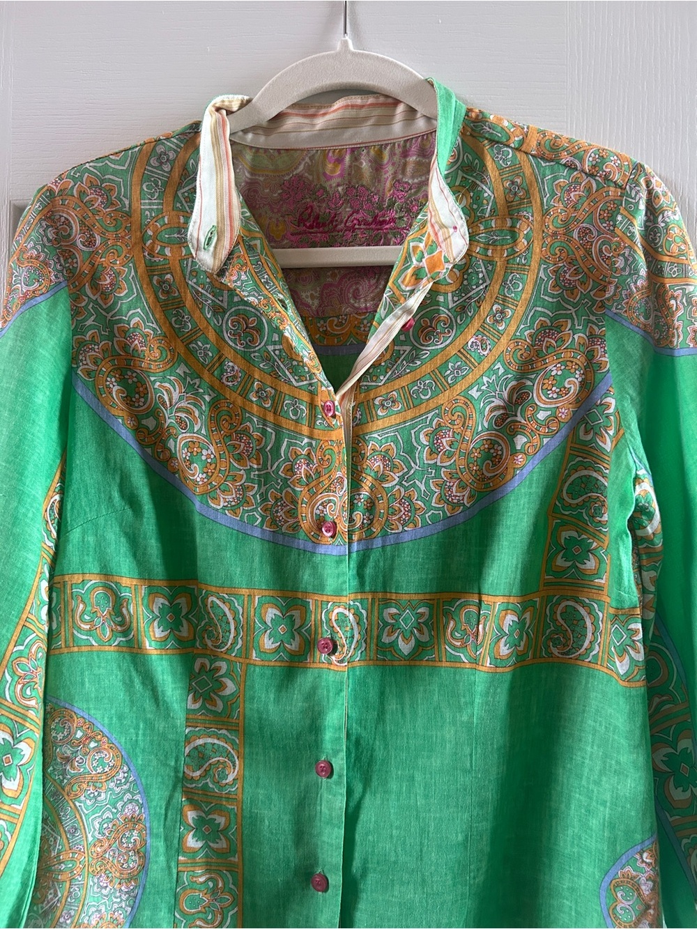 Robert Graham Green Paisley-Print Button Down Shirt